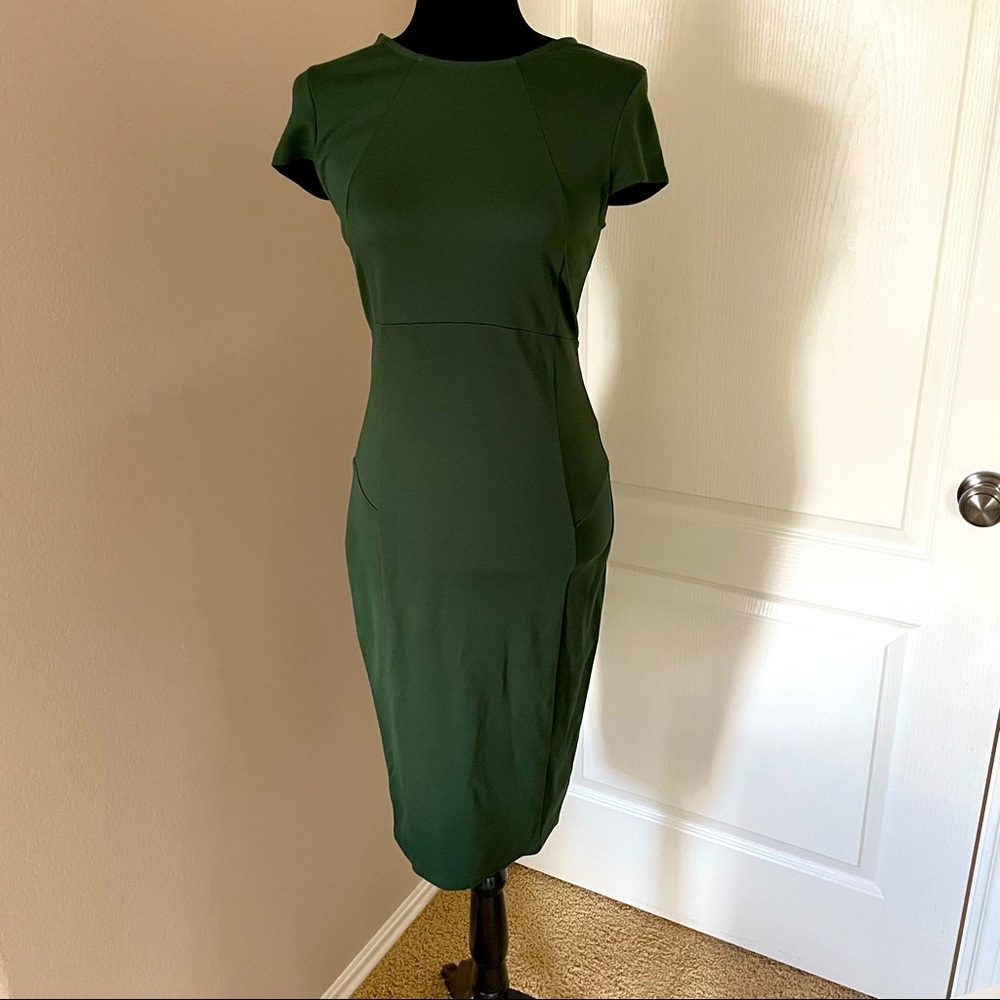 Felicity & Coco Hunter green seamed pencil skirt dress
